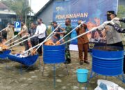 Rp:81 Juta Barang Ilegal Dimusnahkan, TNI AL Bersinergi Kawal Ketertiban Wilayah Perbatasan