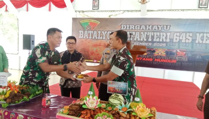Dandim 1208/Sambas Hadiri Peringatan HUT ke-7 Yonif 645/GTY