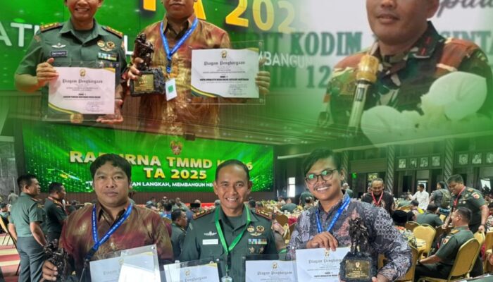 Kodim 1208/Sambas Raih Juara 1 LKJ TMMD ke-126 Tahun 2025, Danrem 121/Abw Penghargaan Kemanunggalan TNI bersama rakyat NKRI