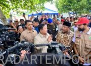 Presiden Prabowo Tinjau Pengerjaan Jembatan Bailey Teupin Mane di Bireuen