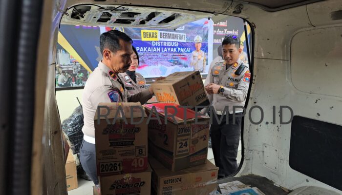 Polres Mojokerto Kota Salurkan Paket Bantuan untuk Korban Bencana Aceh Sumatera