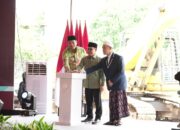 Bupati Subandi Dampingi Menko PM Muhaimin Iskandar Resmikan Groundbreaking Pembangunan Ulang Ponpes Al Khoziny