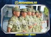 Dankodaeral VI Sambut Kedatangan dan Pengantaran Menhan RI Kunker di Sulawesi Selatan