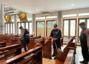 Polres Kediri Kota Sterilkan Gereja Jelang Misa Natal, Pastikan Ibadah Berjalan Aman dan Khidmat