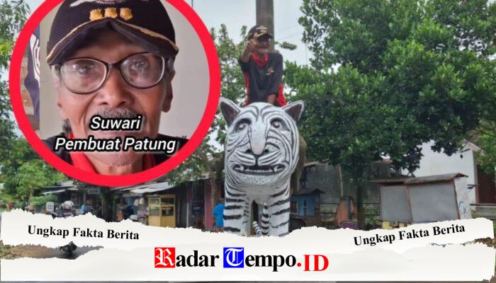 Kisah Seniman Pembuat Patung Macan Putih Kediri Sebelum Karyanya Viral