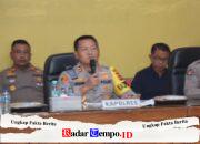 KAPOLRES TANJAB BARAT AKBP AGUNG BASUKI ,SIK.,MM PIMPIN LANGSUNG RILIS AKHIR TAHUN 2025