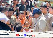 Presiden Prabowo Tinjau Pembangunan Jembatan Bailey Sungai Garoga di Tapanuli Selatan