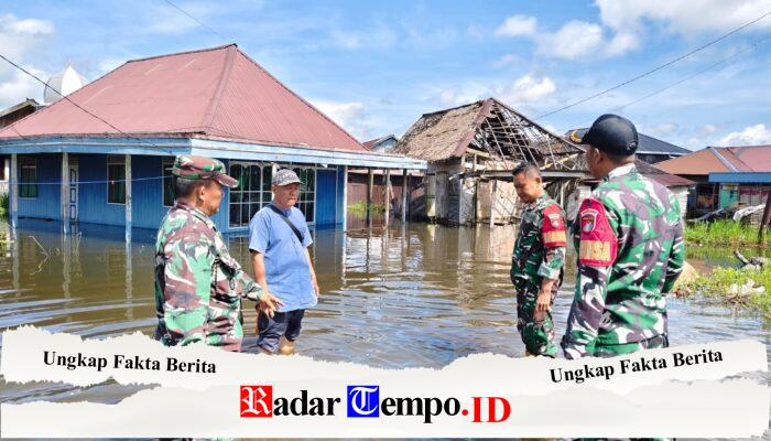 Sinergi TNI-Polri dan Pemerintah Desa Dirikan Posko Banjir di Sungai Buluh