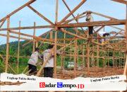 Capai 47 Unit, Pembangunan Huntara Sat Brimob Polda Sumbar Terus Berjalan di Pauh