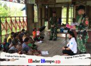 Sinergi TNI dan Tenaga Medis, Pos Suator Gelar Posyandu dan Bagikan Kelambu untuk Warga Asmat