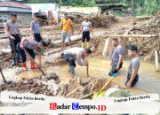 Polri Pulihkan Drainase Tersumbat dan Gorong-gorong di Rusip Antara