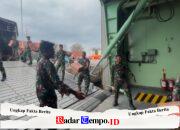 Pulihkan Bencana Alam Sumatra, KRI Banda Aceh-593 Debarkasi Meterial Alat Berat dan Bahan Kontak di Lhokseumawe