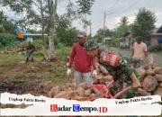 Dukung Pemberdayaan Ekonomi Warga, Babinsa Ribang Awasi Pembangunan KDKMP