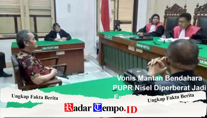Mantan Bendahara PUPR Nisel Divonis Empat Tahun dalam Kasus Korupsi ABL Rp1,4 Miliar