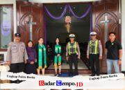 Berikan Rasa Aman, Polres Pelabuhan Tanjung Perak Gelar Pengamanan Kebaktian Umat Kristiani