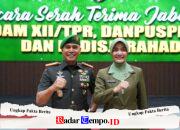 Mayjen TNI Novi Rubadi Sugito Resmi Jabat Pangdam XII/Tpr