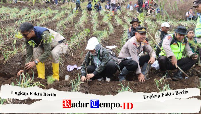 Polres Tegal Dukung Pelestarian Lingkungan Melalui Penanaman 1.000 Pohon di Kawasan Hutan Bumijawa