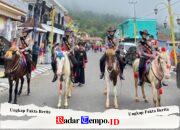 Polwan Polres Magetan Patroli Berkuda di Wisata Sarangan