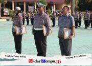 Momentum HKN, Polres Pulang Pisau Beri Penghargaan Anggota Berprestasi dan Mitra Swasta