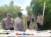 Wujud Nyata Kepedulian Polres Pamekasan, Bantu Perbaikan Jembatan di Desa Palengan Daya