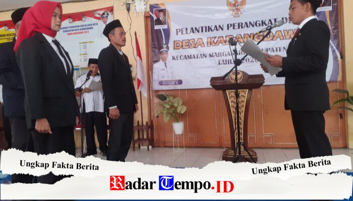 Selamat Dua Perangkat desa Karangdawa Kecamatan Margasari, di Lantik Perangkat desa Oleh Kades Karangdawa