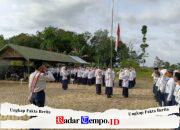 Babinsa Koramil 1002-08/Labuan Amas Utara Ajak Siswa MTsN 14 HST Cintai Tanah Air