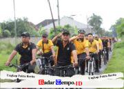 Keliling Kampung Bersepeda Kapolres Kediri Ajak Warga Jaga Lingkungan