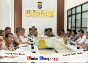 Persiapan Kunker Presiden RI dan Wakapolda Baru, Kapolres Pulang Pisau Pimpin Rapat Anev Intensif