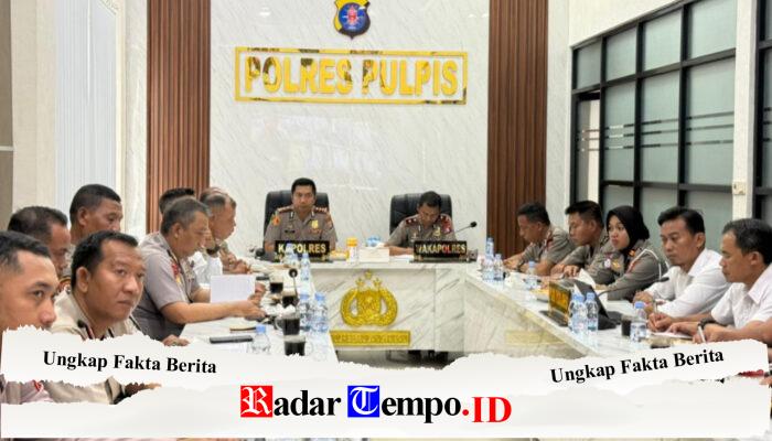 Persiapan Kunker Presiden RI dan Wakapolda Baru, Kapolres Pulang Pisau Pimpin Rapat Anev Intensif