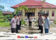 Personil polsek sebangau kuala melaksanakan serah terima piket penjagaan mako polsek sebangau kuala