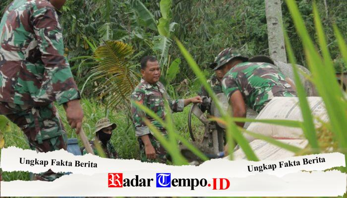 Sinergi Kodim 0808/Blitar Dan Warga, Bangun Jembatan Perintis Garuda Bendosewu Segera Rampung