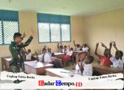 Satgas Yonif 123/Rajawali Gelar GADIK di Empat Pos, Pererat Hubungan TNI dengan Masyarakat Lewat Pembelajaran