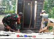 Menjaga Kesehatan Lingkungan, Sertu Supiansyah bersama Warga Wonorejo Bangun MCK