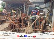 Peran Aktif Babinsa Wonodadi, Gotong Royong Bangun Pondasi Rumah Warga