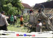 36 Rumah Rusak, Polres Tuban dan BPBD Turun Tangan Bantu Warga Tegalrejo
