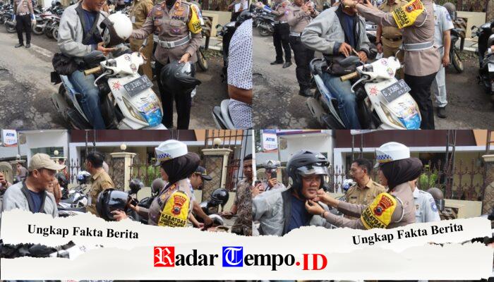 SATLANTAS POLRES TEGAL LANGSUNG GELAR PEMBINAAN HUMANIS DALAM OPERASI KESELAMATAN CANDI 2026