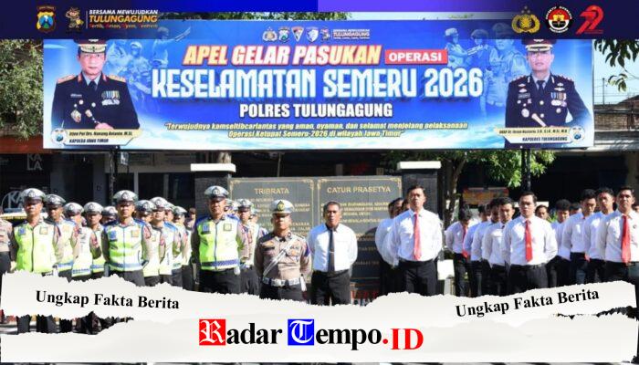 Polres Tulungagung Gelar Apel Operasi Keselamatan Semeru 2026