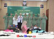Persit Cabang XXV Kodim 1002 Gelar Donor Darah, Kumpulkan 50 Kantong untuk RSUD Damanhuri