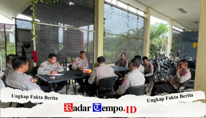Perkuat Kamtibmas, Kasat Samapta Polres Pulang Pisau Pimpin Rapat Anev Bulanan