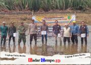 Plh Koramil 06/Selakau Hadiri Tanam Padi Perdana di Lahan Cetak Sawah Rakyat Wilayah Binaan