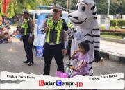 Wujudkan Jalan Raya Aman, Satlantas Polres Gresik Sapa Warga di CFD Wahana Ekspresi Pusponegoro