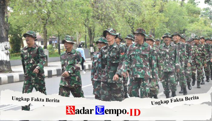 Kodim 1002/HST Gelar PSJM Han Mars 10 Km, Uji Kesiapan Fisik Prajurit