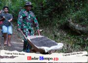 Akselerasi Pembangunan, Material Jembatan TMMD Ke 127 Mulai Didrop Di Desa Krisik