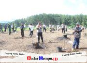 Polres Bondowoso Turut Tanam 1.000 Pohon Gerakan Sedekah Oksigen HPN 2026
