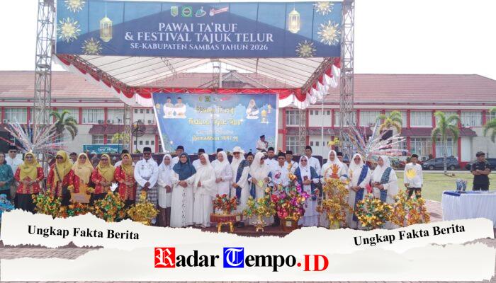 Pasi Log Kodim 1208/Sambas Hadiri Pawai Ta’ruf dan Festival Tajuk Telur Jelang Ramadhan