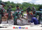 Melalui TMMD Ke 127 Kodim 0808/Blitar, Jalan Desa Di Gandusari Dibangun Permanen Untuk Dukung Aktivitas Warga