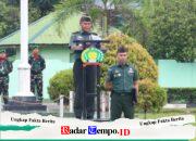 Kodim 1009/TLA Gelar Upacara, Kasdim Bacakan Amanat Kepala Staf Angkatan Darat