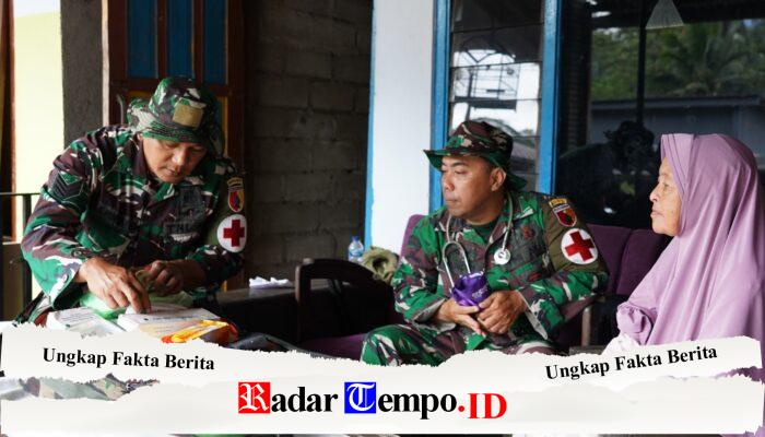 Door to Door. Satgas TMMD Ke 127 Kodim 0808/Blitar Beri Layanan Kesehatan Bagi Masyarakat Desa Krisik