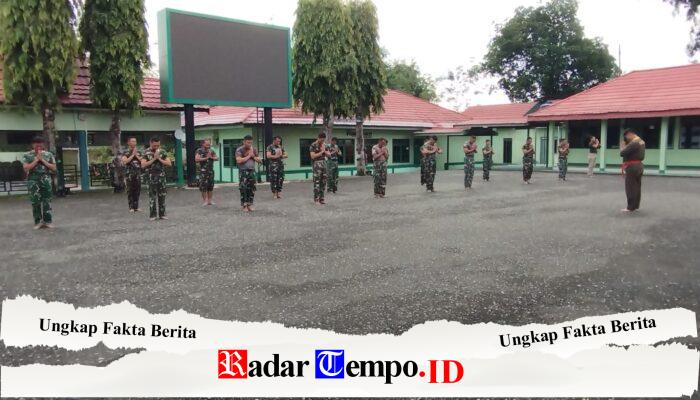 Tingkatkan Profesionalisme Prajurit, Kodim 1008/Tabalong Rutin Latihan Pencak Silat Militer