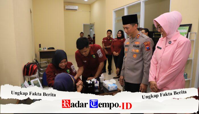 Kapolres Kediri Kota Gelar Bhakti Kesehatan Sambut Ramadhan dan HUT ke-46 Yayasan Kemala Bhayangkari